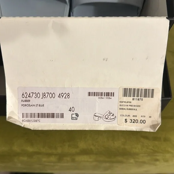 Authentic Baby Blue Gucci Sandals - Picture 3 of 4